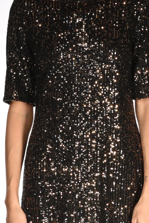 abito paillettes nero/oro