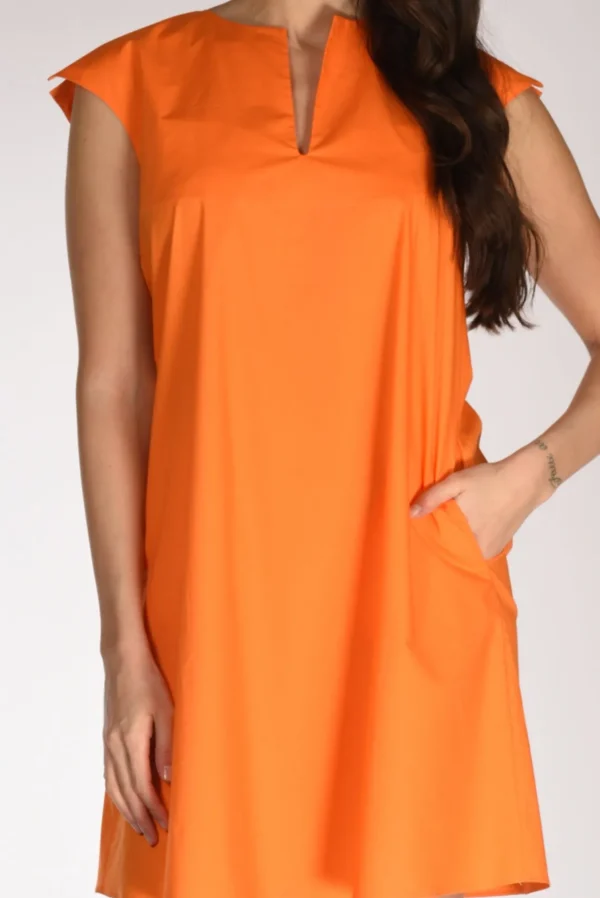 abito svasato arancio