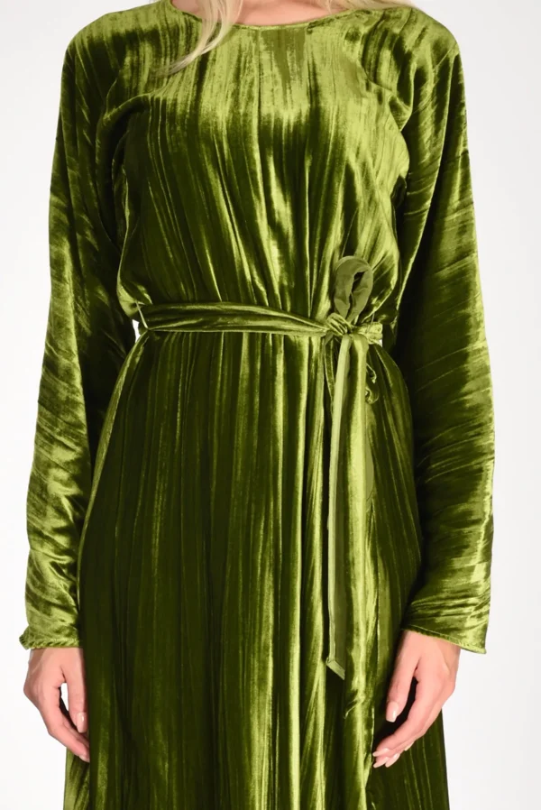 abito velluto verde