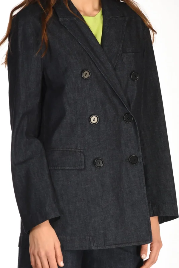 blazer denim blu