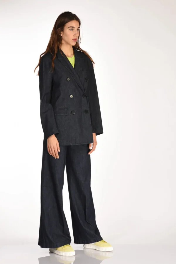 blazer denim blu