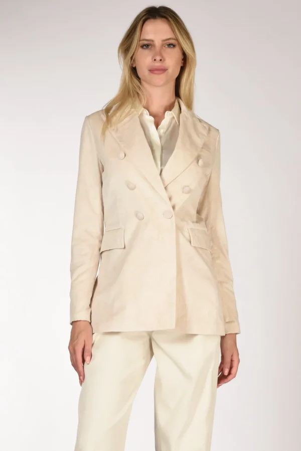 blazer jaquard bianco naturale