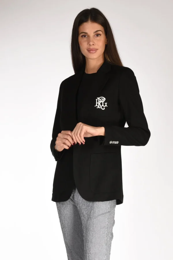 blazer jaquard nero