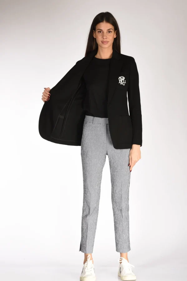 blazer jaquard nero