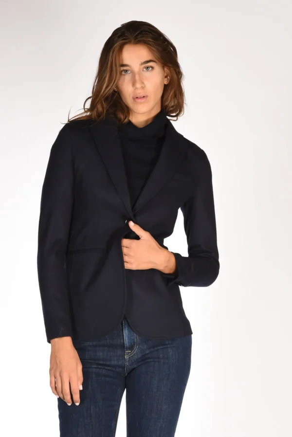 blazer jersey blu/nero