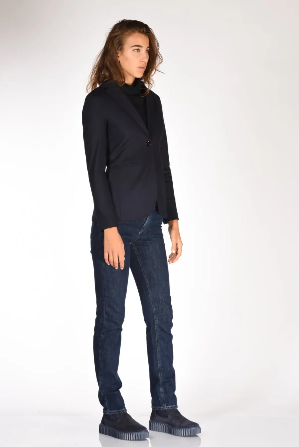 blazer jersey blu/nero