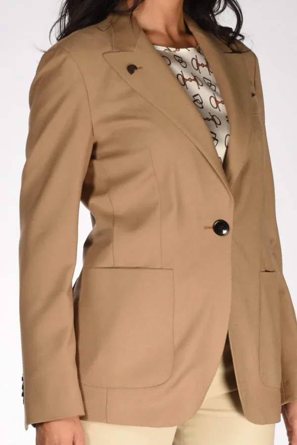 blazer monopetto beige