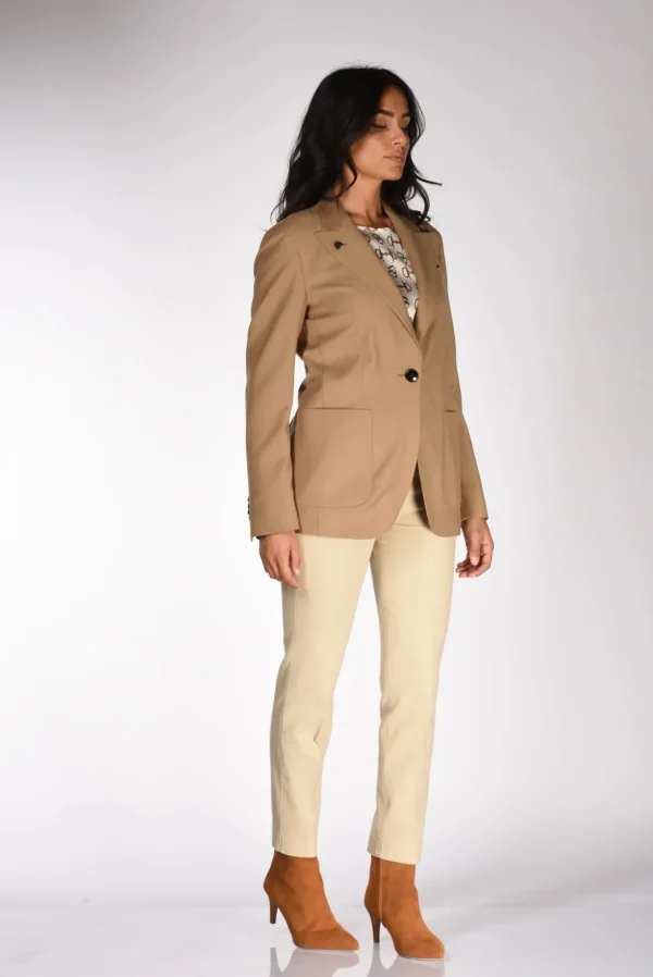 blazer monopetto beige