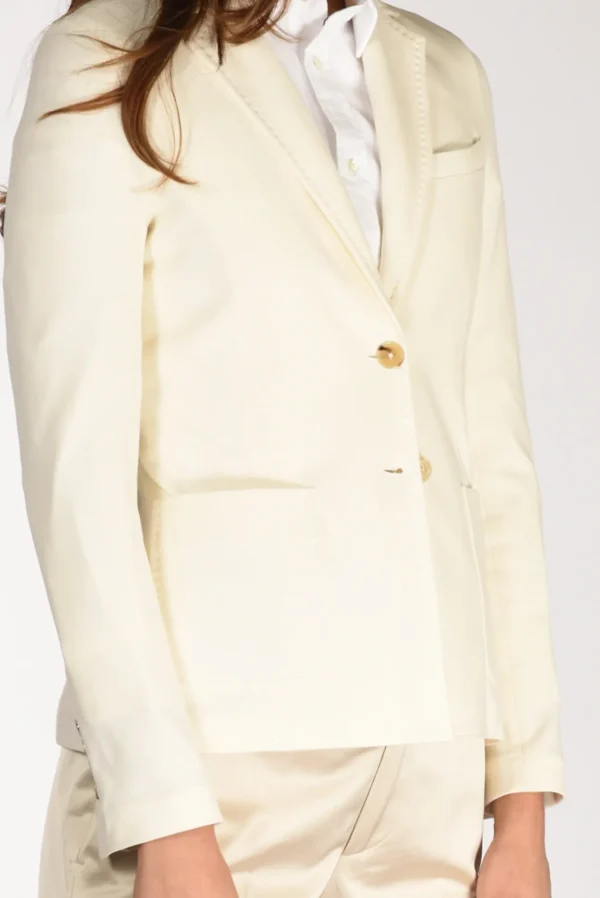 blazer monopetto bianco latte