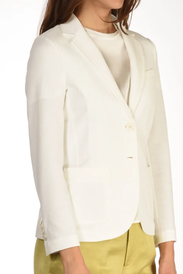 blazer monopetto bianco latte