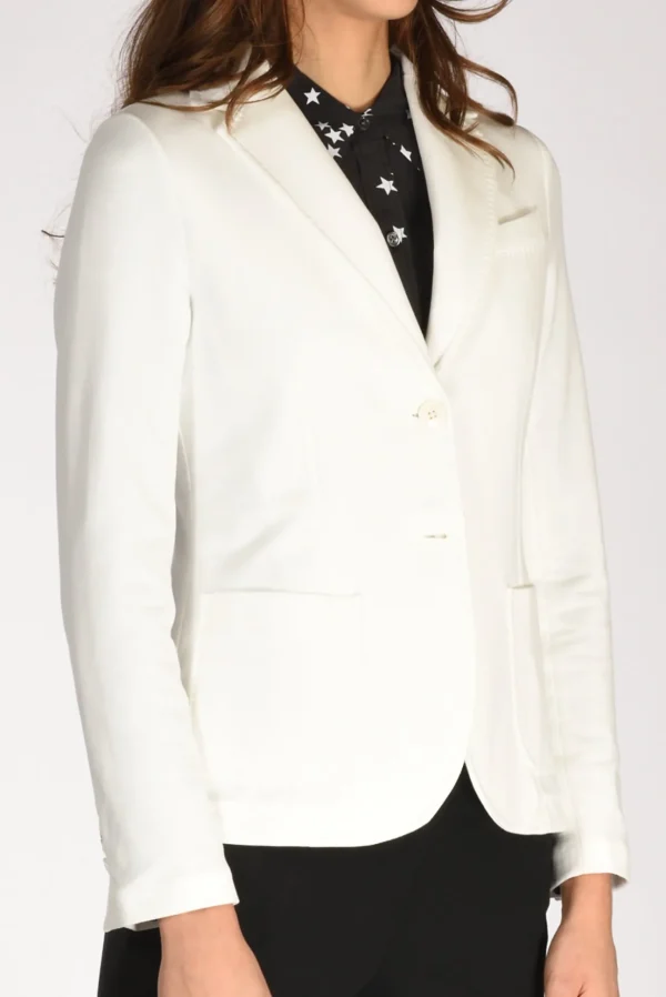 blazer monopetto bianco latte