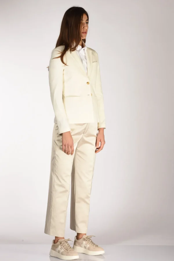 blazer monopetto bianco latte