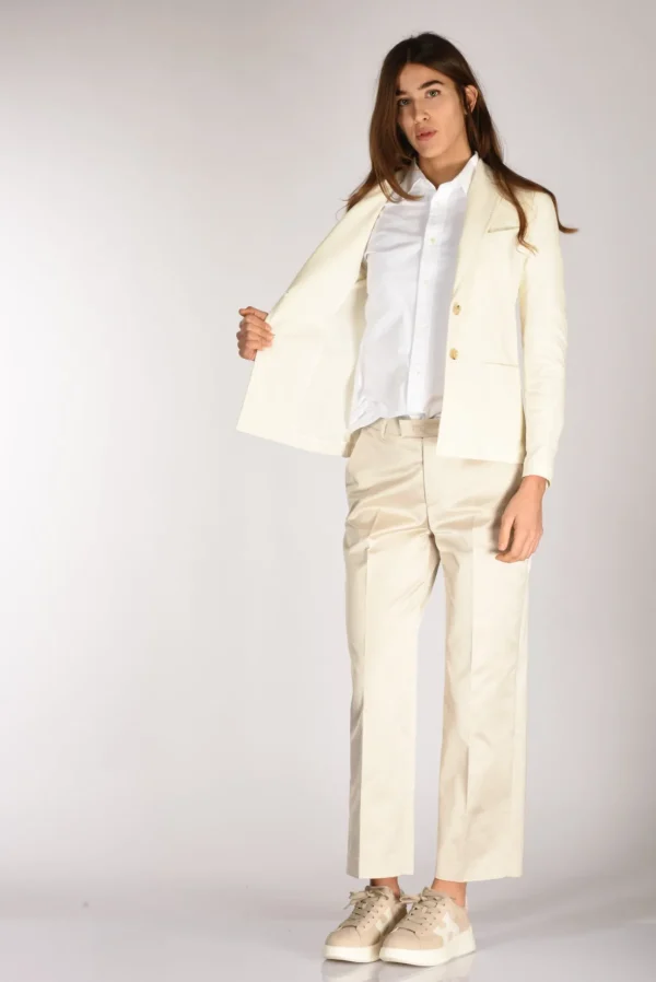 blazer monopetto bianco latte