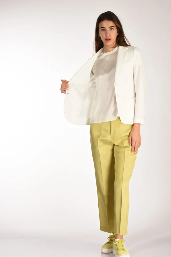 blazer monopetto bianco latte