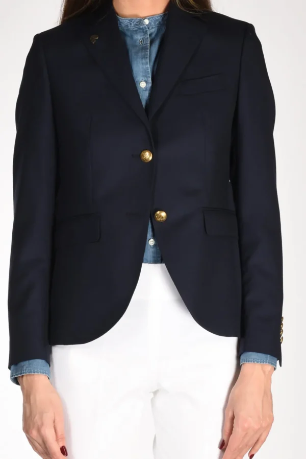 blazer monopetto blu