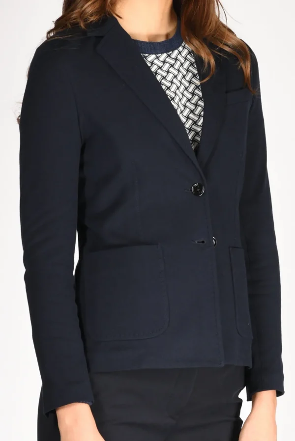 blazer monopetto blu navy