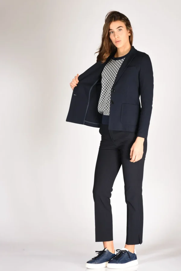 blazer monopetto blu navy