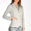 blazer monopetto grigio melange