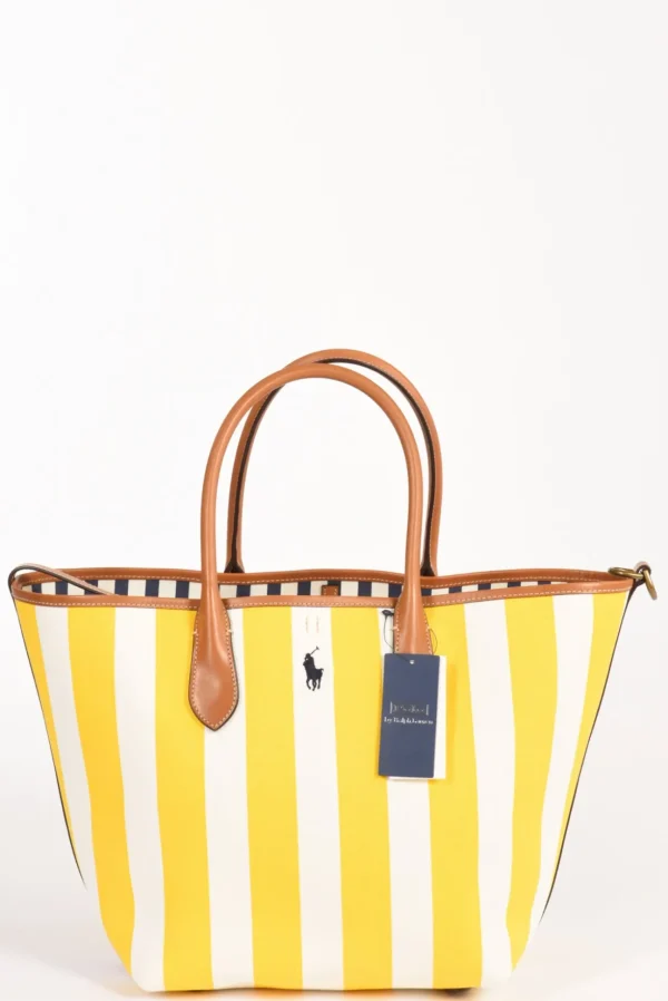 borsa bellport bianco/giallo