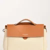 borsa clio bianco/marrone