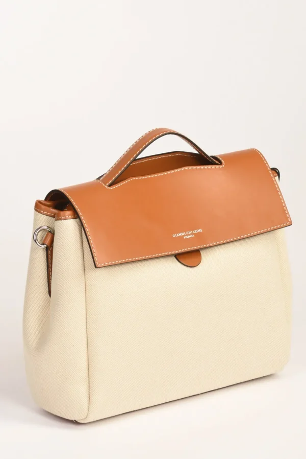borsa clio bianco/marrone
