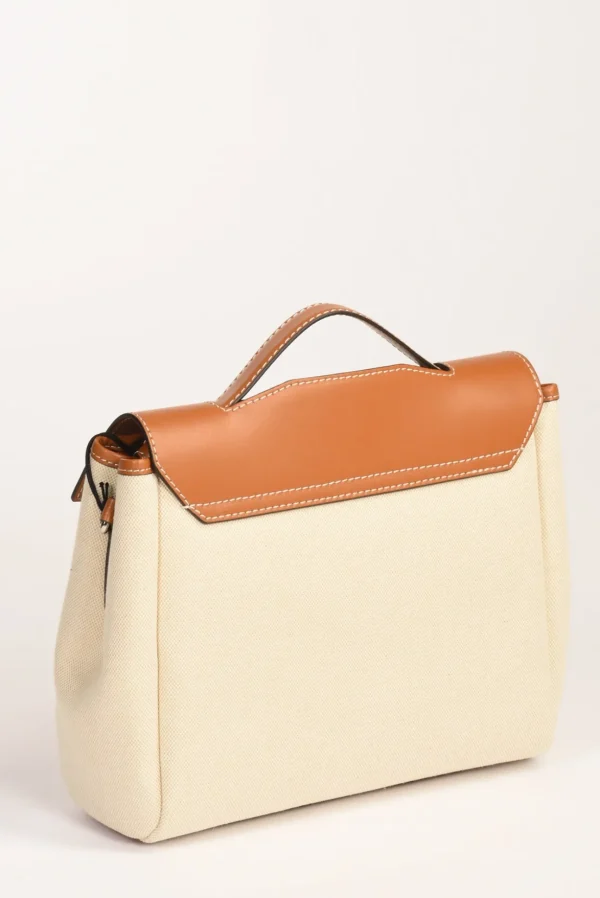 borsa clio bianco/marrone