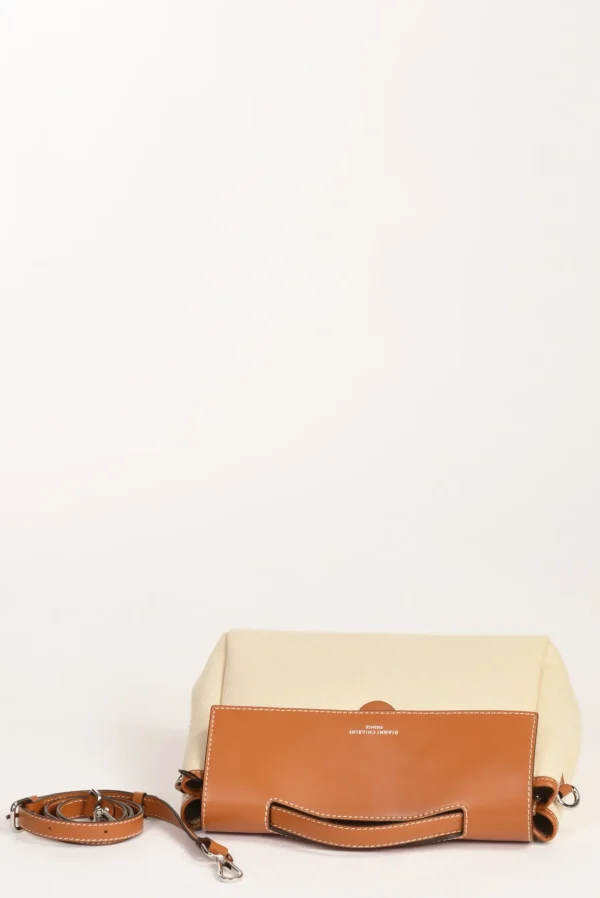 borsa clio bianco/marrone