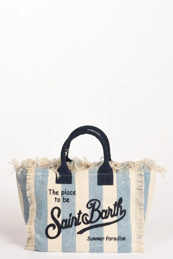 borsa colette azzurro/bianco