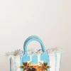 borsa colette azzurro/bianco