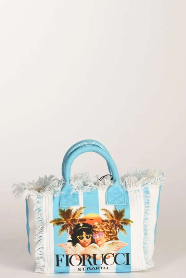 borsa colette azzurro/bianco