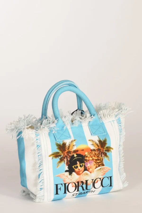 borsa colette azzurro/bianco