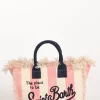 borsa colette rosa/bianco