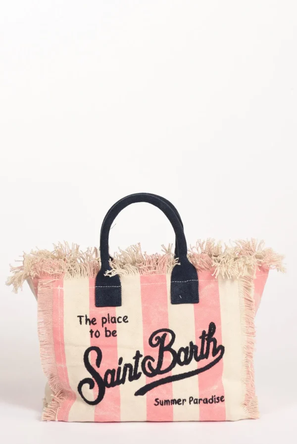 borsa colette rosa/bianco
