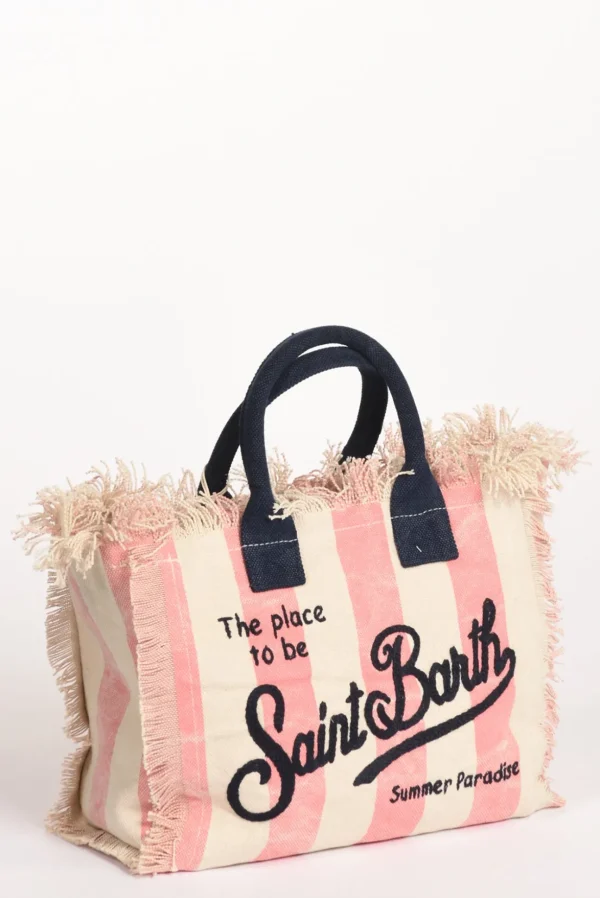borsa colette rosa/bianco