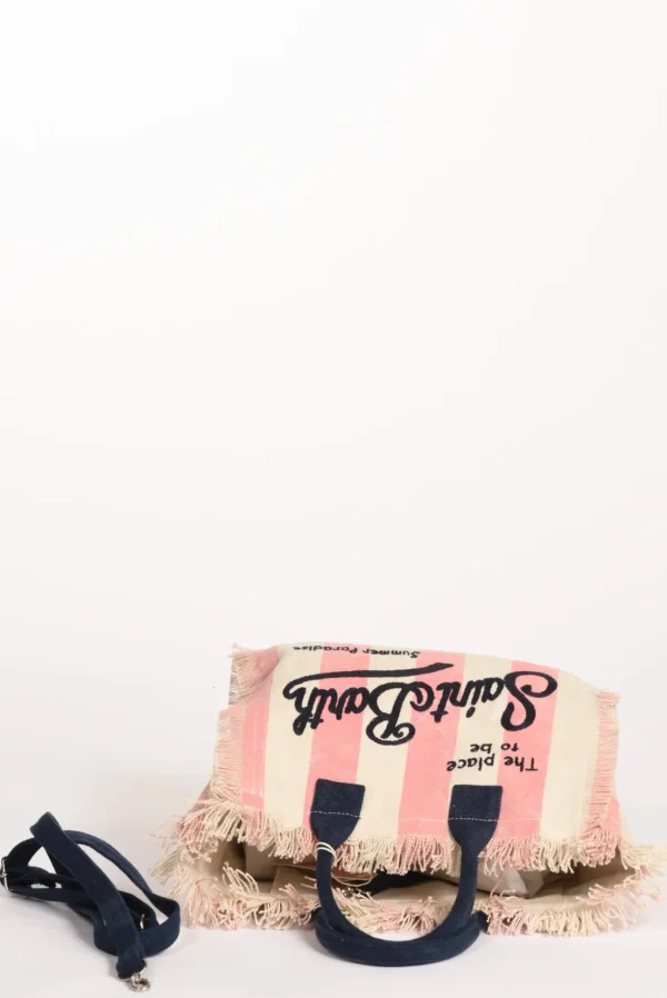 borsa colette rosa/bianco