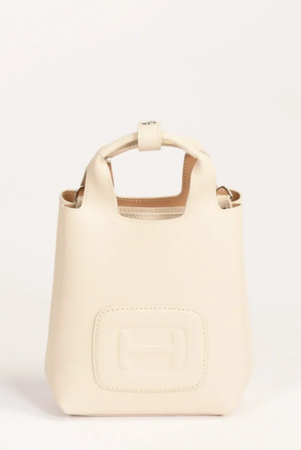 borsa h bag bianco naturale