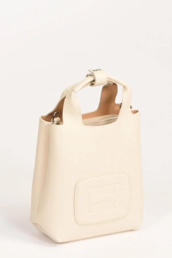 borsa h bag bianco naturale