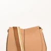 borsa helena round beige cammello