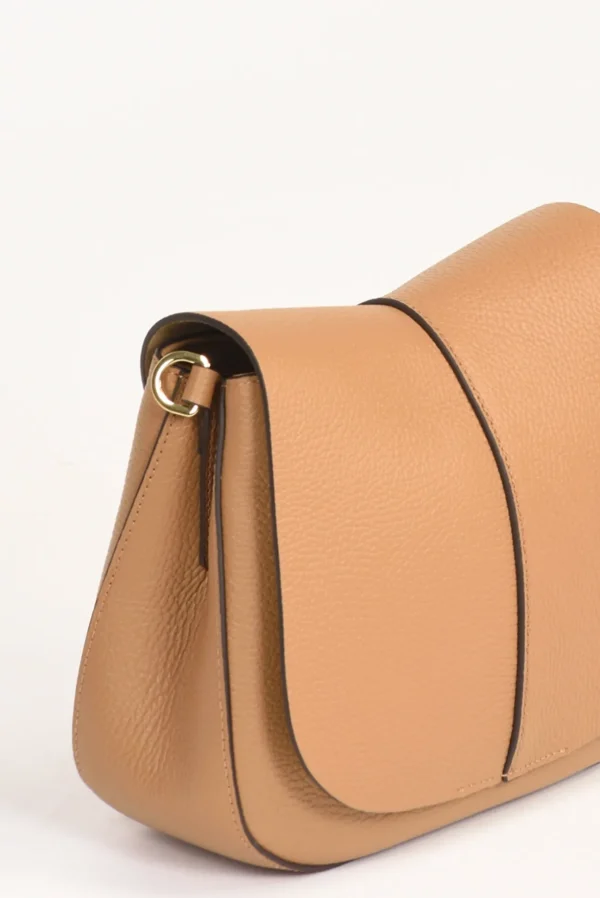 borsa helena round beige cammello