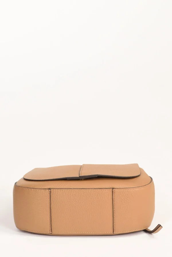 borsa helena round beige cammello