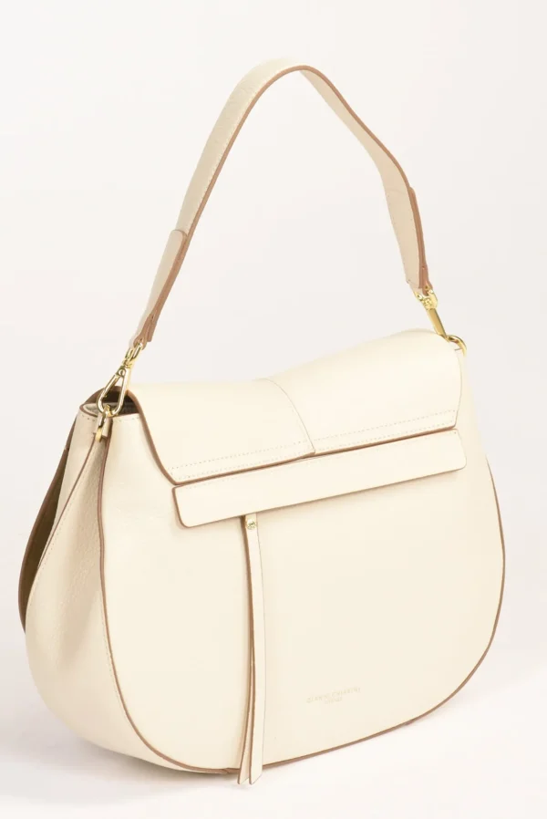 borsa helena round bianco naturale