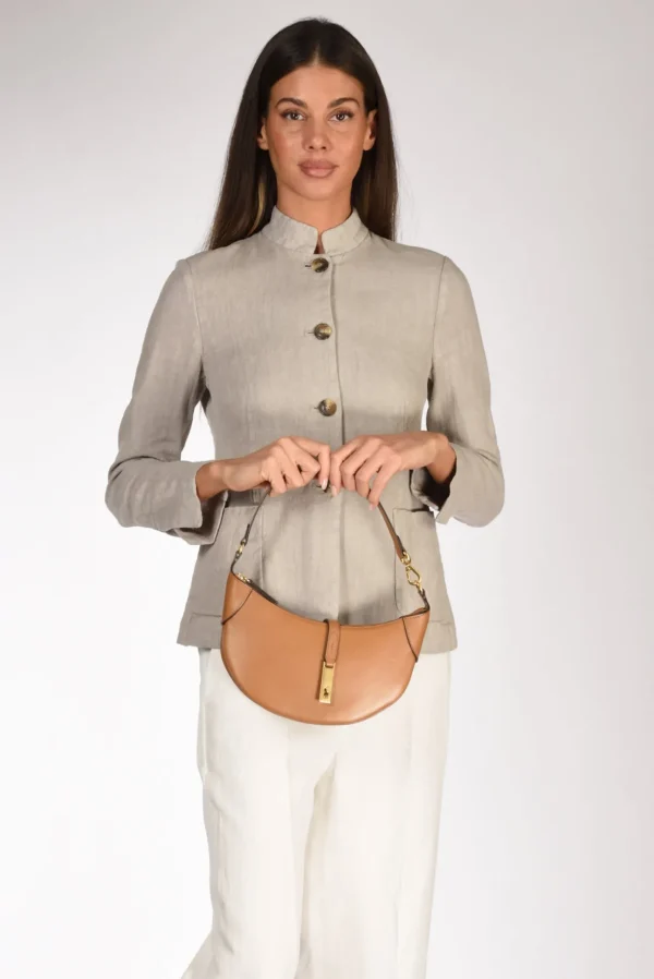 borsa mn shdr bag beige cuoio