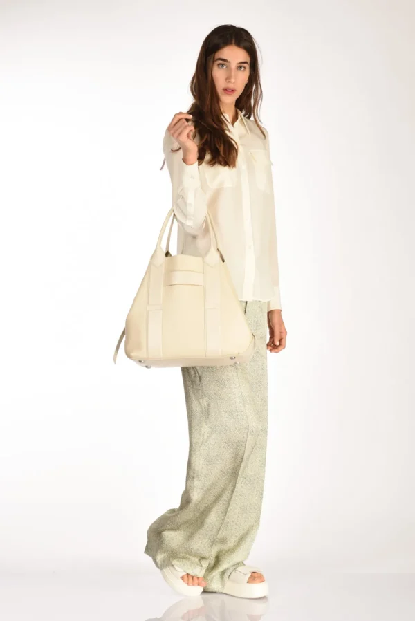 borsa script bianco