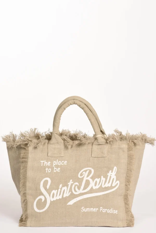 borsa vanity beige/bianco