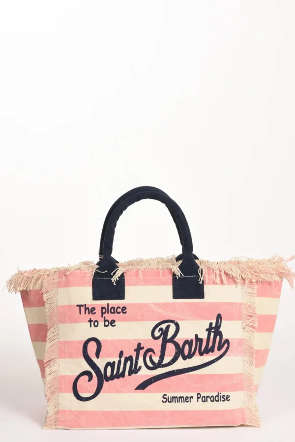 borsa vanity rosa/bianco