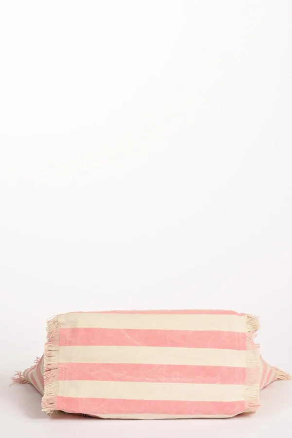 borsa vanity rosa/bianco
