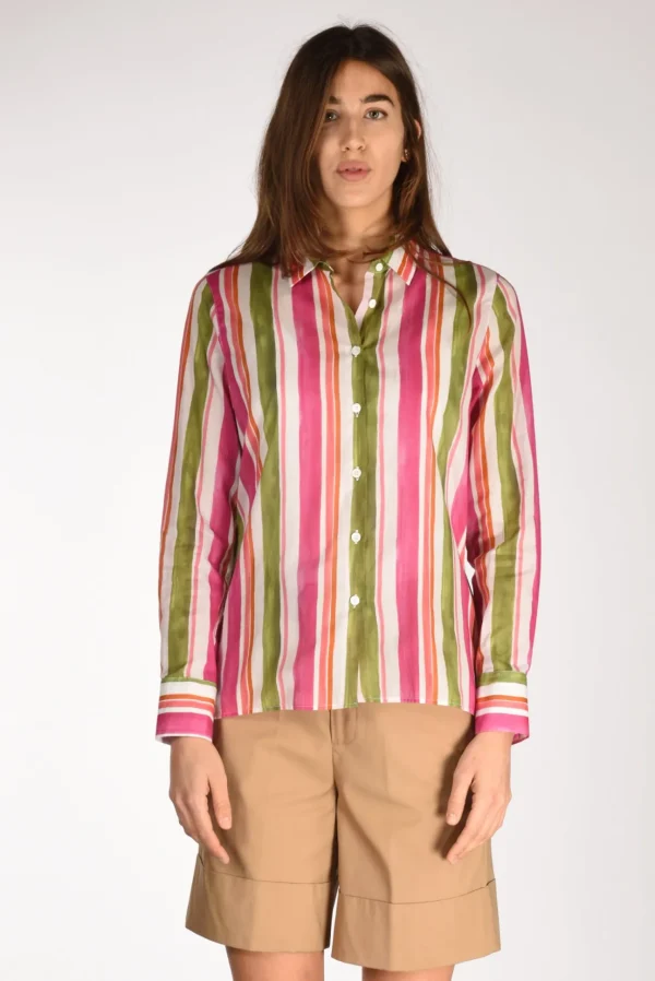 camicia andrea fucsia/bianco/multicolor
