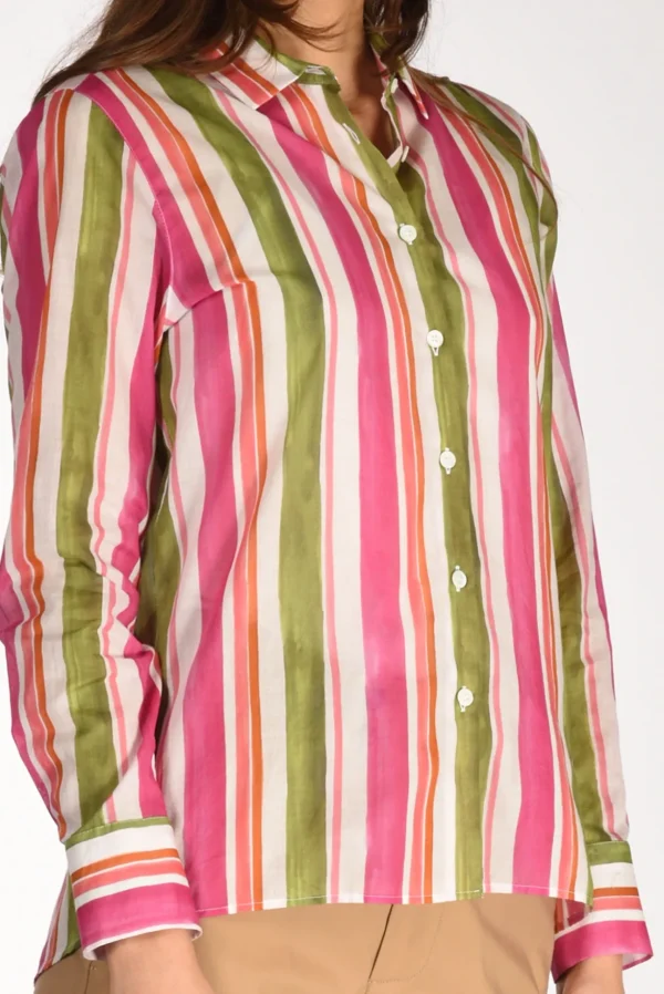 camicia andrea fucsia/bianco/multicolor