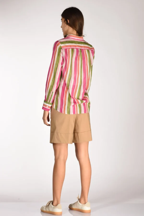 camicia andrea fucsia/bianco/multicolor