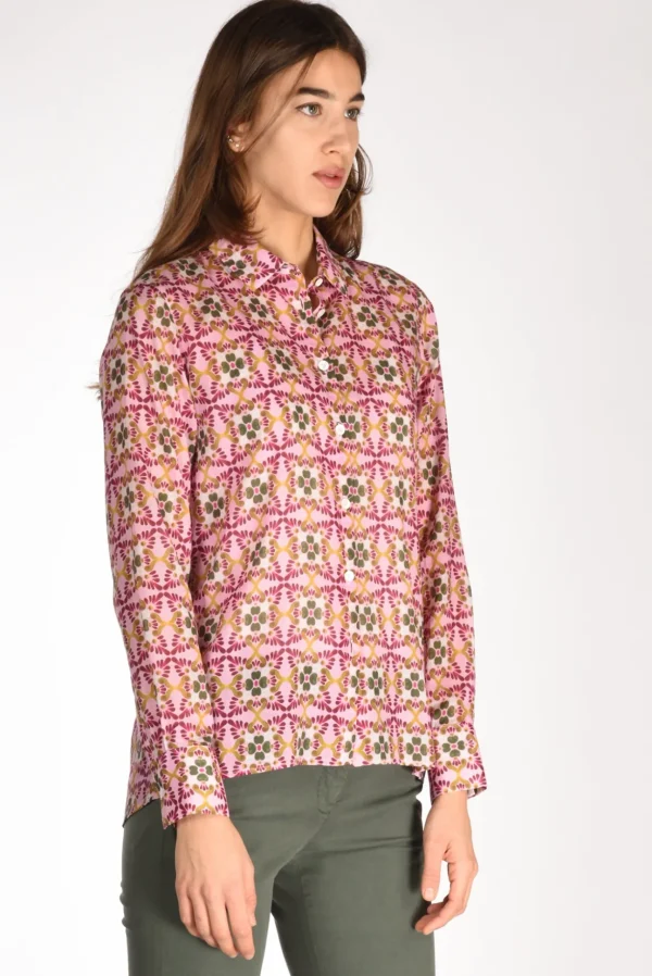 camicia andrea rosa/verde